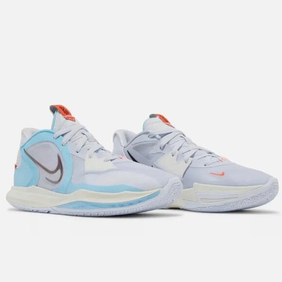 Nike Kyrie Low 5 Men\'s Size 7 Football Grey/Black-Blue Chill DJ6012-003